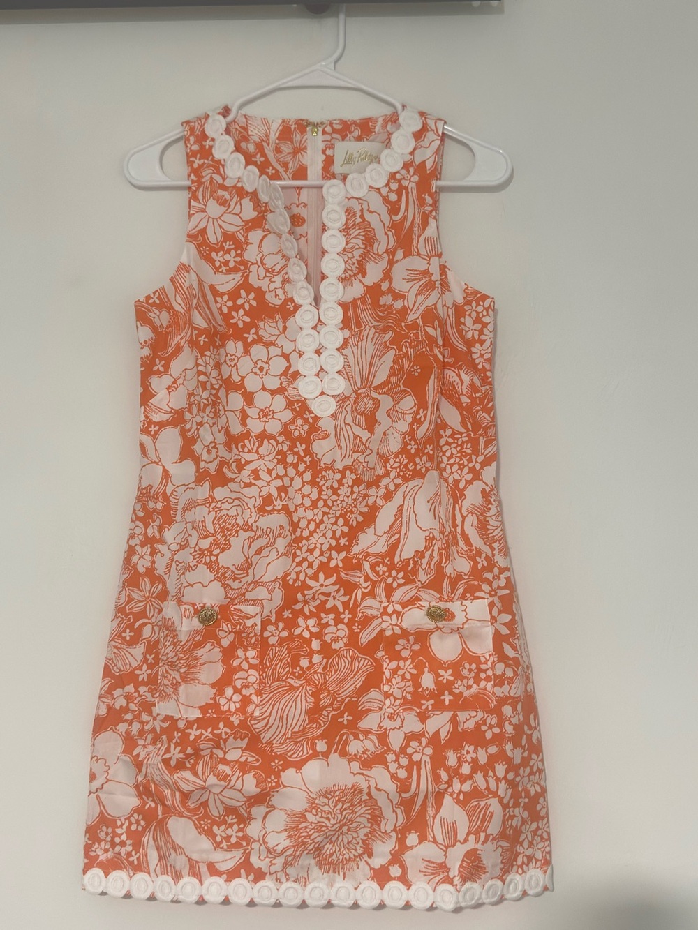 Sunset Orange Romey Shift Romper - Picture 2 of 8